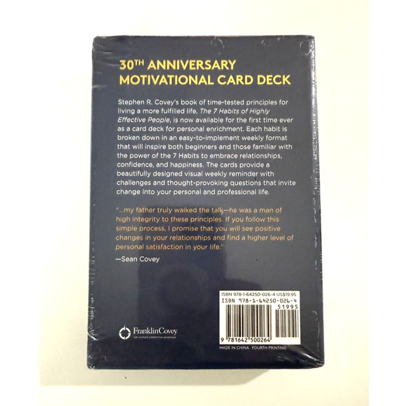 7 Habits of Highly Effective People: 30th Anniversary Card Deck: Brand New - Picture 2 of 3